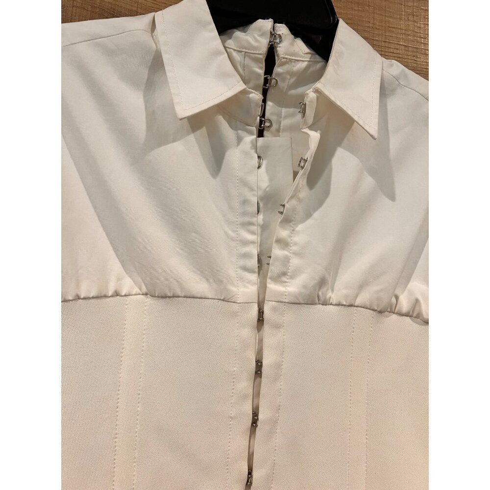 Dion Lee Hook mini white shirt dress Size US 2 - Picture 5 of 11